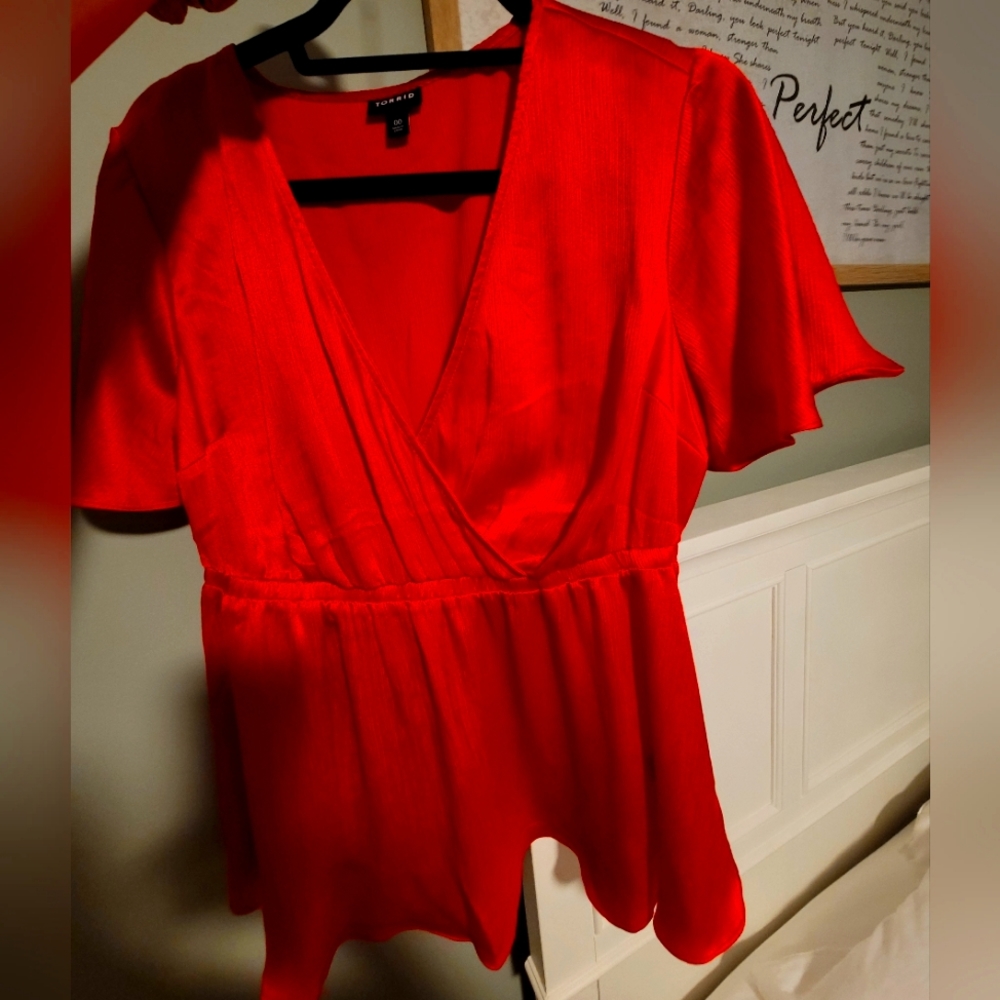 Lily Babydoll Top - Shiny Crinkle Gauze